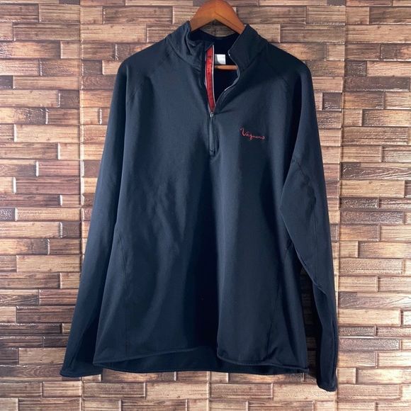 Mens XL Level Wear Vaquero Country Club 1/4 Zip Navy & Red Pullover - Picture 1 of 12